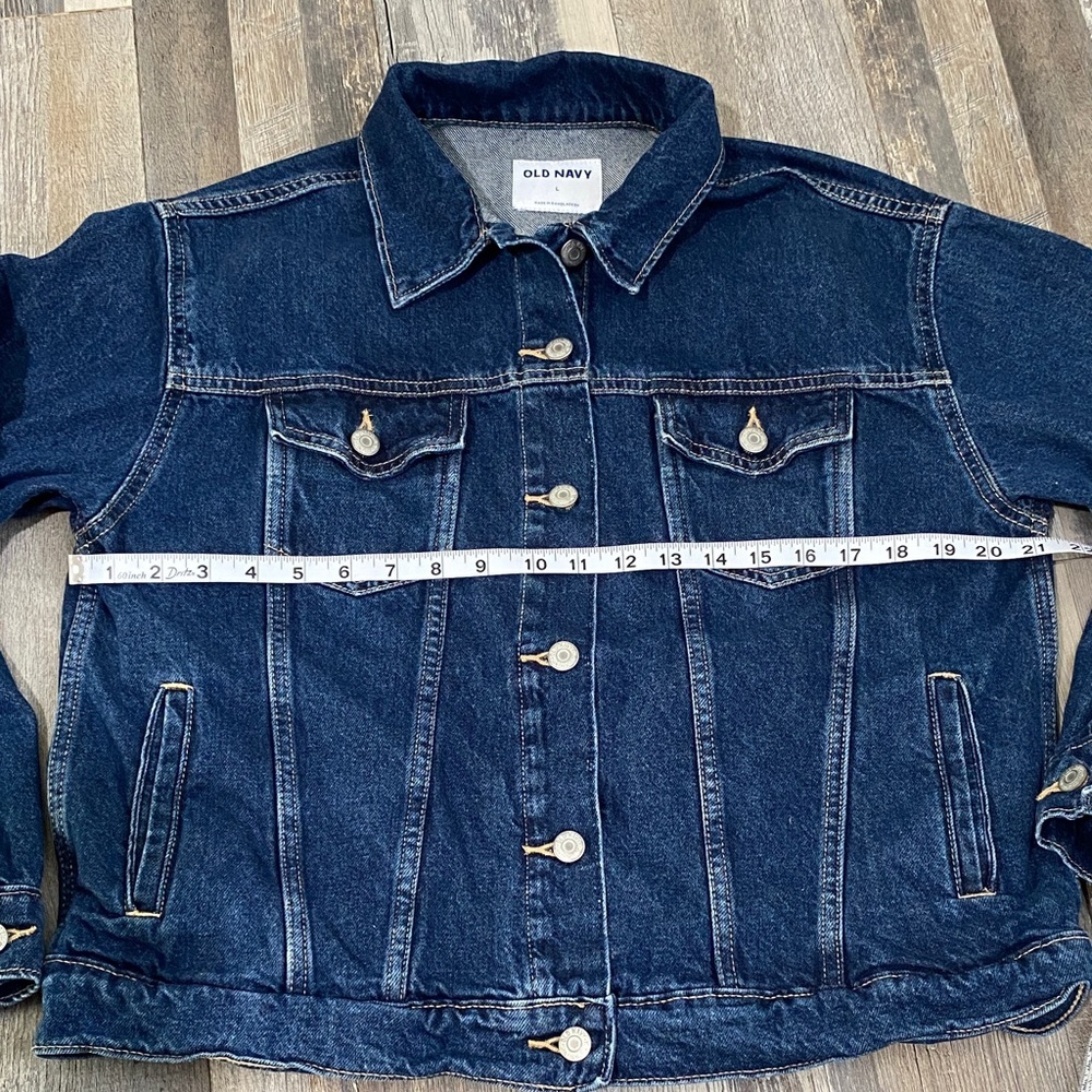 Women Old Navy Classic Blue Jean Jacket - Picture 13 of 14